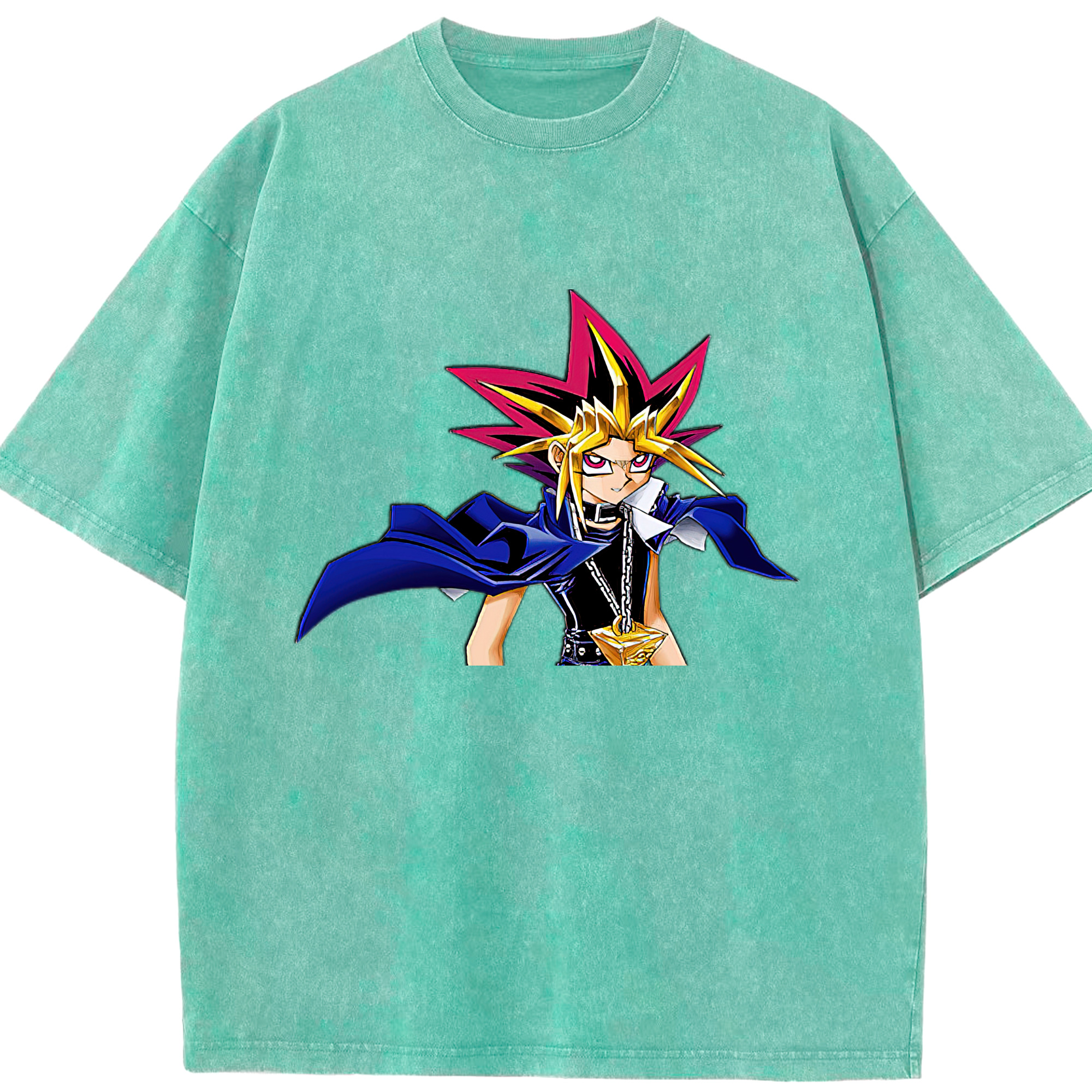 （画像用） 遊☆戯☆王 Yu-Gi-Oh! 綿100% ヴィンテージ風 半袖Tシャツ（フロントプリント）